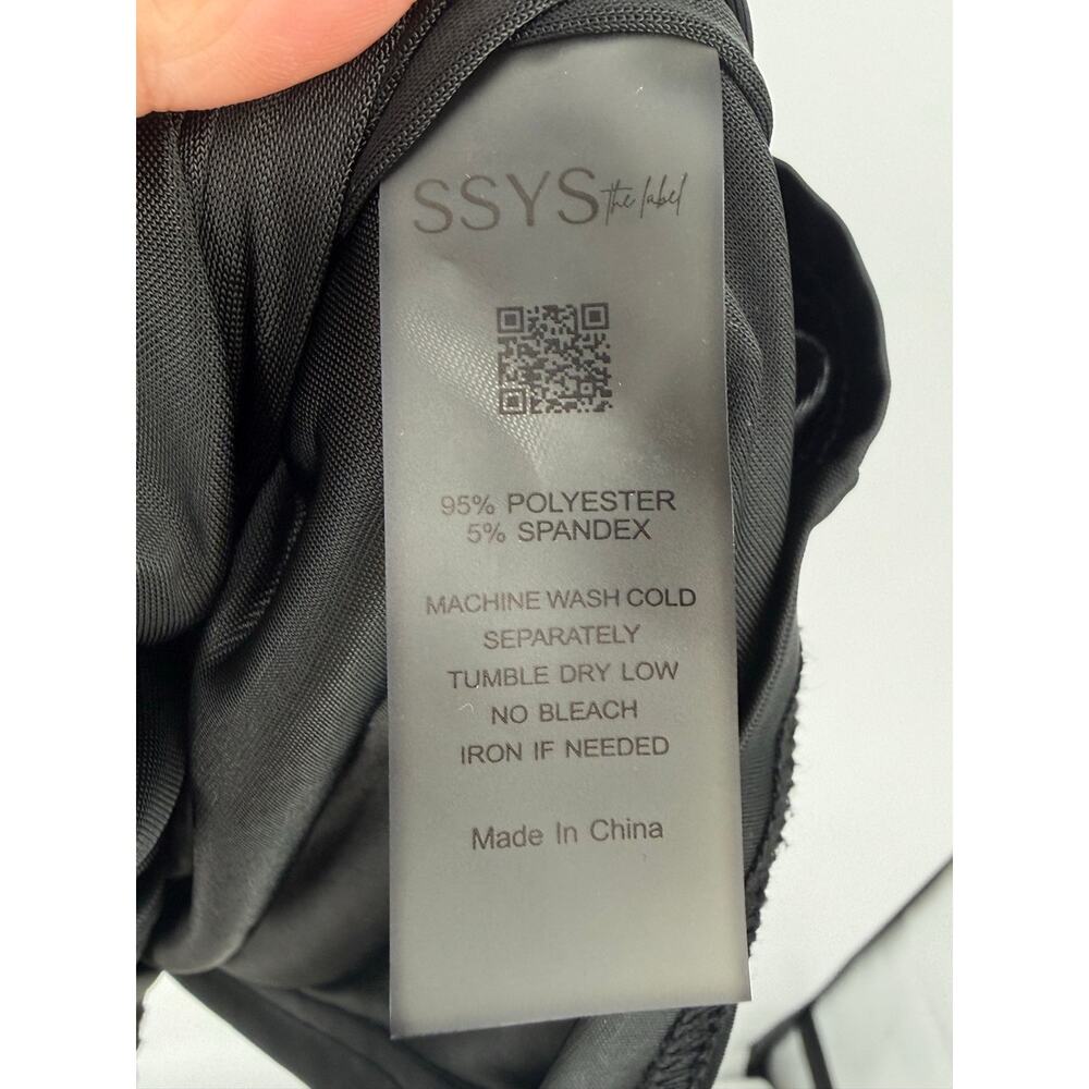 SSYS The Label Black Textured Jacquard Quarter Zip Mini Dress Size L Minimalist - Picture 8 of 8